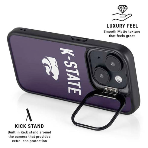Kansas State University K-State Logo iPhone 15 Kickstand Case